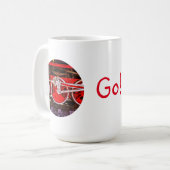 ヴィンテージスチームトレインホイール コーヒーマグカップ (正面左)