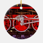 ヴィンテージスチームトレインホイール セラミックオーナメント (裏面)