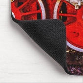 ヴィンテージスチームトレインホイール マウスパッド (コーナー)