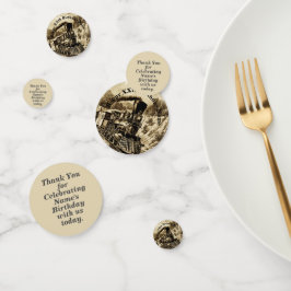 ヴィンテージスチームトレインマンズバースデーパーティー コンフェッティ