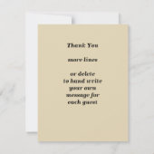 ヴィンテージスチームトレインマンズメンズバースデーパーティー サンキューカード (裏面)