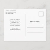 ヴィンテージスチームトレインレトロクリスマスサンキュー ポストカード (裏面)