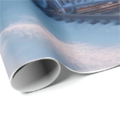 ヴィンテージスチームトレイン冬の雪の山 ラッピングペーパー (ロールコーナー)