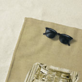 ヴィンテージスチームトレイン簡単に気を散らす、名前を追加 ビーチタオル (インサイチュ)