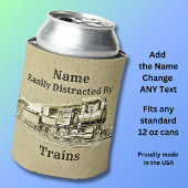 ヴィンテージスチームトレイン簡単に気を散らす、名前を追加 缶クーラー