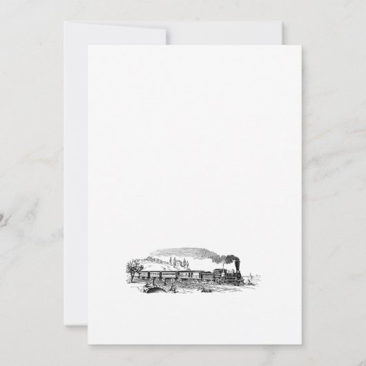 ヴィンテージスチームトレイン60thバースデーパーティー 招待状 (裏面)