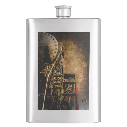 ヴィンテージスチームトレイン – 橋へようこそ! フラスク (正面)