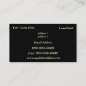 ヴィンテージスチームパンクおもしろい名刺 名刺 (裏面)