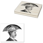 ヴィンテージスチームパンクアンブレラハットマンアートスタンプ ラバースタンプ (押印)