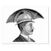 ヴィンテージスチームパンクアンブレラハットマンアートスタンプ ラバースタンプ (インプリント)