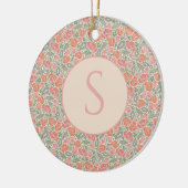 ヴィンテージスチームパンクオールドロック鍵レッドポピー セラミックオーナメント (左)