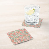 ヴィンテージスチームパンクオールドロック鍵レッドポピー ペーパーコースター (インサイチュ)