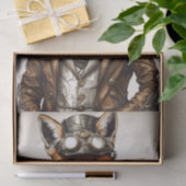 ヴィンテージスチームパンクキツネアート 薄葉紙 (ギフト)