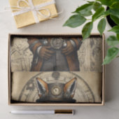 ヴィンテージスチームパンクキツネインアコート 薄葉紙 (ギフト)