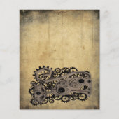 ヴィンテージスチームパンクキャットスクラップブック紙 (正面)