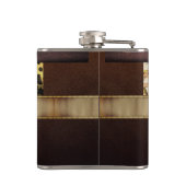 ヴィンテージスチームパンクギアメタルレザー フラスク (裏面)