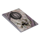 ヴィンテージスチームパンクグラムパープルエアシップ ノートブック (右側)