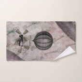 ヴィンテージスチームパンクグラムパープルエアシップ バスタオルセット (ハンドタオル)