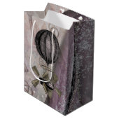 ヴィンテージスチームパンクグラムパープルエアシップ ミディアムペーパーバッグ (正面アングル)