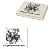 ヴィンテージスチームパンクスタイルタコとテキスト ラバースタンプ (押印)