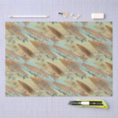 ヴィンテージスチームパンクスタイル飛行機船飛行パターン 薄葉紙 (クラフト)