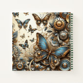 ヴィンテージスチームパンクチョウ ノートブック (裏面)