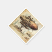 ヴィンテージスチームパンクツェッペリン(10) スタンダードカクテルナプキン (角)