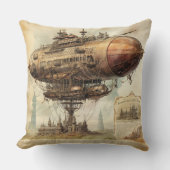 ヴィンテージスチームパンクツェッペリン(10)ティッシュペーパー クッション (正面)