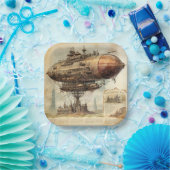 ヴィンテージスチームパンクツェッペリン(10) ペーパープレート (パーティー)