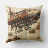 ヴィンテージスチームパンクツェッペリン(11)ティッシュペーパー クッション (裏面)