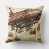 ヴィンテージスチームパンクツェッペリン(11)ティッシュペーパー クッション (正面)