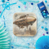 ヴィンテージスチームパンクツェッペリン(12) ペーパープレート (パーティー)