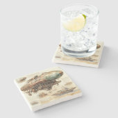 ヴィンテージスチームパンクツェッペリン(4) ストーンコースター (横)