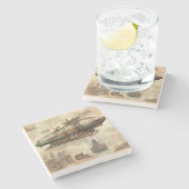 ヴィンテージスチームパンクツェッペリン(5) ストーンコースター (横)