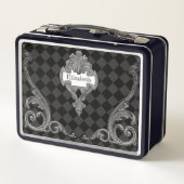 ヴィンテージスチームパンクパーソナライズされた メタルランチボックス (裏面)