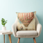 ヴィンテージスチームパンクピンクフローラホットエアバルーン クッション (椅子)