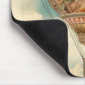 ヴィンテージスチームパンクピンクフローラホットエアバルーン マウスパッド (コーナー)