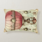 ヴィンテージスチームパンクピンクホットエアバルーン(2) アクセントクッション (裏面)