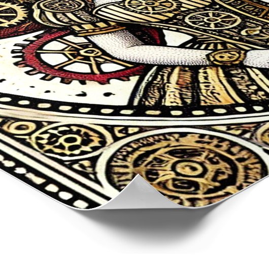 ヴィンテージスチームパンクフェアリー ポスター (角)