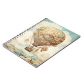 ヴィンテージスチームパンクフローラブルーホットエアバルーン(2) ノートブック (左側)