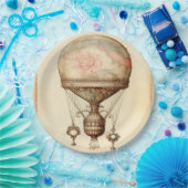 ヴィンテージスチームパンクフローラ熱気球 ペーパープレート (パーティー)