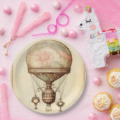 ヴィンテージスチームパンクフローラ熱気球 ペーパープレート (パーティー)