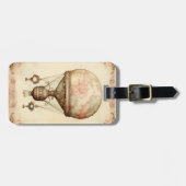 ヴィンテージスチームパンクフローラ熱気球 ラゲッジタグ (正面横)