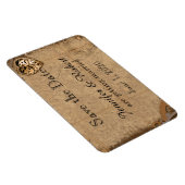 ヴィンテージスチームパンクブライド結婚式日付を保存 マグネット (右側)