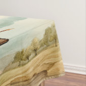 ヴィンテージスチームパンクブルーホットエアバルーン テーブルクロス (インサイチュ)