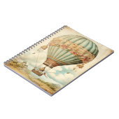 ヴィンテージスチームパンクブルーホットエアバルーン ノートブック (左側)