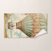 ヴィンテージスチームパンクブルーホットエアバルーン バスタオルセット (ハンドタオル)