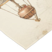 ヴィンテージスチームパンクブルーホットエアバルーン(3) テーブルクロス (アングル)