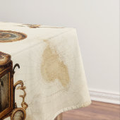 ヴィンテージスチームパンクブルーホットエアバルーン(3) テーブルクロス (インサイチュ)