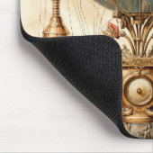 ヴィンテージスチームパンクブルーホットエアバルーン(3) マウスパッド (コーナー)